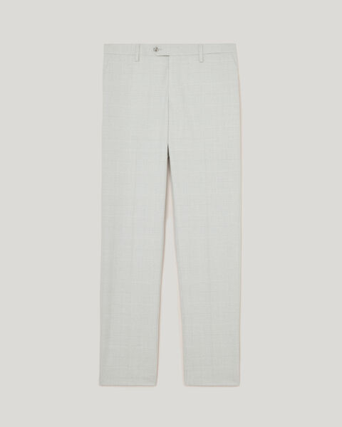 Prince of Wales Check Tailored Suit Pant, Grey Check, hi-res